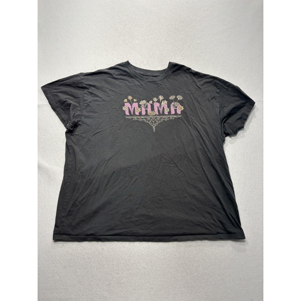 Torrid Shirt Womens 0 Gray Mama Floral Graphic Tee Oversized Mothers Day Casual
